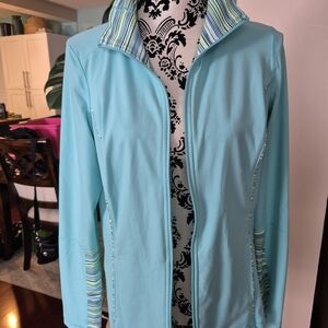 Under Armour Light Blue Utility Jacket with Striped Details